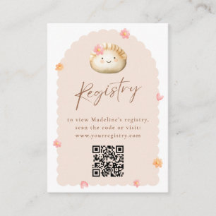 Carte d'enregistrement de code QR du Baby shower d