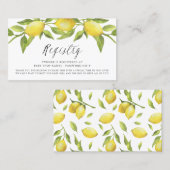 Carte d'enregistrement de l'aquarelle Lemon Greene (Devant / Derrière)