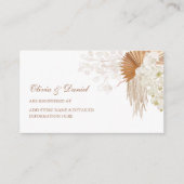 Carte d'enregistrement de l'orchidée en herbe Boho (Devant)