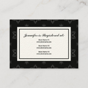 Carte d'enregistrement de mariage d'hiver dans B&W