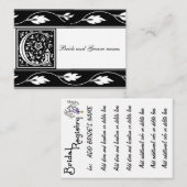 Carte d'enregistrement de mariage Monogramme G noi (Devant / Derrière)