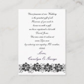 Carte d'enregistrement des cadeaux fleuris violet (Dos)