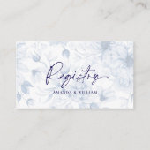 Carte d'enregistrement des Mariages de fleurs bleu (Devant)