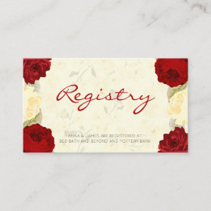 Carte d'enregistrement des Mariages Rose rouge et