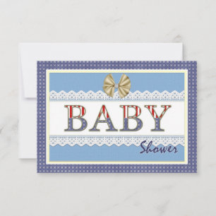 Carte d'enregistrement du Baby shower en dentelle 