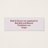 Carte d'enregistrement du coeur de sable de couleu (Dos)