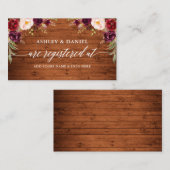 Carte d'enregistrement du Mariage de calligraphie  (Devant / Derrière)