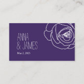 Carte d'enregistrement du Mariage Rose pourpre (Dos)