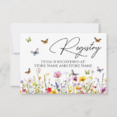 Carte d'enregistrement fleur sauvage Fête des mari (Devant)