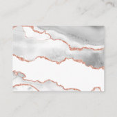 Carte d'enregistrement Formal Classic White Agate (Dos)