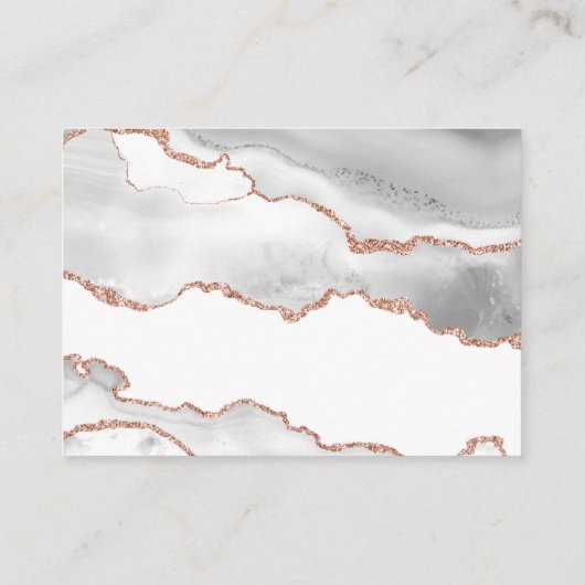Carte d'enregistrement Formal Classic White Agate  (Dos)