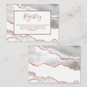 Carte d'enregistrement Formal Classic White Agate (Devant / Derrière)