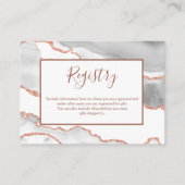 Carte d'enregistrement Formal Classic White Agate  (Devant)