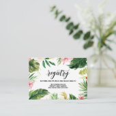 Carte d'enregistrement I de cadre de fleurs tropic (Debout devant)