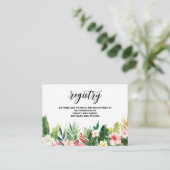 Carte d'enregistrement II de l'aquarelle de fleurs (Debout devant)