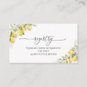 Carte d'enregistrement Mariage Citrus vert citron (Devant)