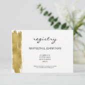 Carte d'enregistrement Mariage Faux Gold (Debout devant)