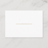 Carte d'enregistrement Mariage Faux Gold Foil Conf (Dos)