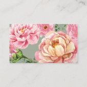 Carte d'enregistrement moderne Vintage, Floral Mar (Dos)