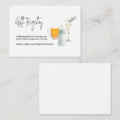 Carte d'enregistrement pour les bières Baby shower (Devant / Derrière)
