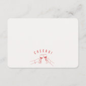 Carte d'enregistrement Retro Cocktail Party Coloré (Dos)