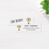 Carte d'enregistrement simple Gold Hot Air Balloon (Bureau)