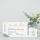 Carte d'enregistrement Tropical Green Feuilles Boa (Debout devant)