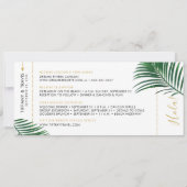 Carte d'enregistrement Tropical Green Feuilles Boa (Dos)