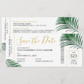 Carte d'enregistrement Tropical Green Feuilles Boa (Devant / Derrière)