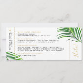 Carte d'enregistrement Tropical Green Palm Boardin (Dos)