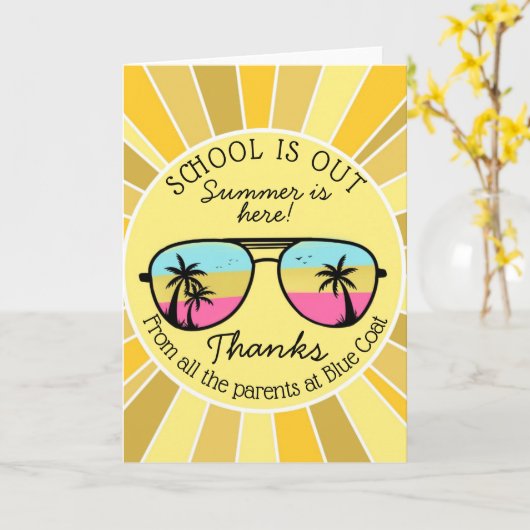 carte d'enseignant de sortie de l'école (Fleur jaune)