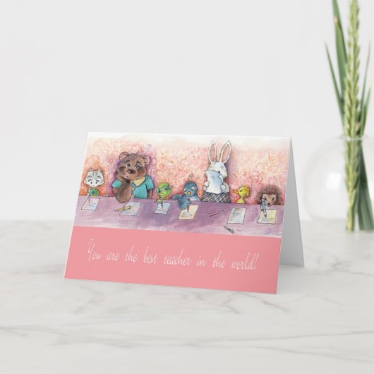 Carte d'enseignant Merci (Devant)