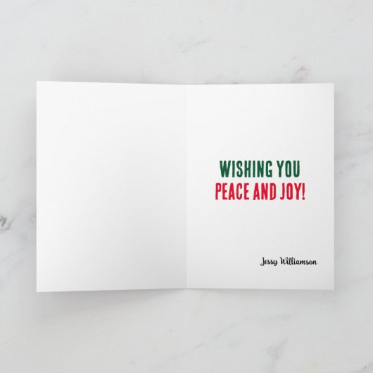 Carte d'enseignant Merci de Noël (Intérieur)