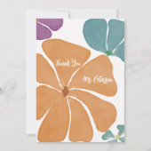 Carte d'enseignant moderne Merci aquarelle (Devant)