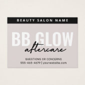 Carte d'enseignement post-traitement ivoire BB (Devant)