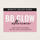 Carte d'enseignement post-traitement rose BB (Devant)