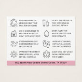 Carte d'enseignement post-traitement rose BB (Dos)