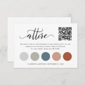 Carte d'ensemble du Mariage de couleur de code QR  (Devant / Derrière)