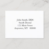 Carte dentaire de rendez-vous (Dos)