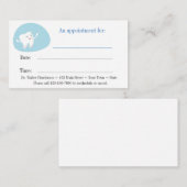Carte dentaire de rendez-vous de nettoyage (Devant / Derrière)
