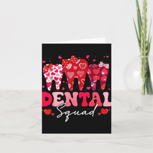 Carte Dental Squad Funny Valentines Day Retro Dentist Va (Devant)