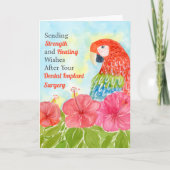 Carte Dental Surgery Healing Scarlet Macaws, Hibiscus (Devant)