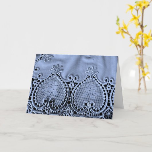 Carte Dentelle Blanche (Fleur jaune)