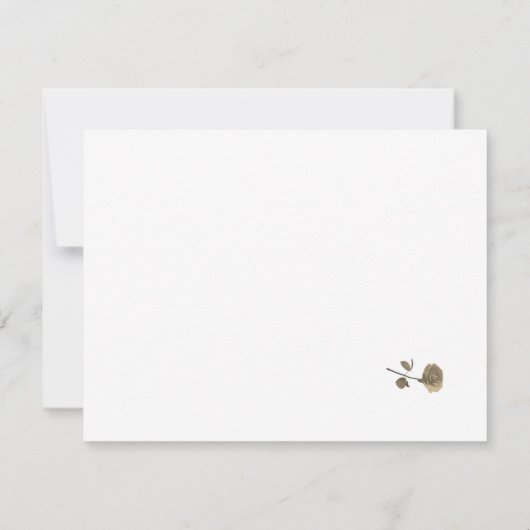 Carte Dentelle blanche et dîner de répétition des Feuill (Dos)