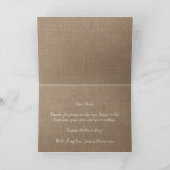 Carte Dentelle blanche sur Rustic Kraft Bonne fête des m (Intérieur)