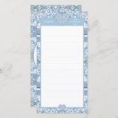 Carte Dentelle Céramique Bleu Clair (Devant / Derrière)