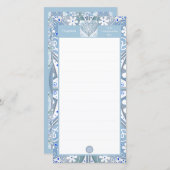 Carte Dentelle Céramique Bleu Clair (Devant / Derrière)