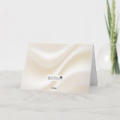 Carte Dentelle d'or sur Satin Juif Mariage Félicitations (Dos)