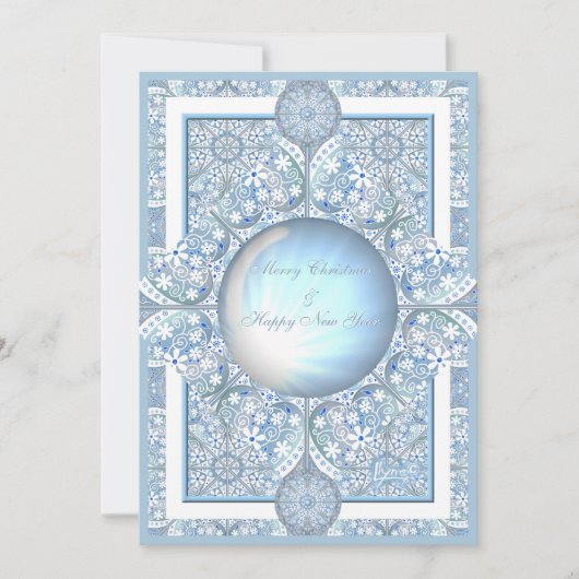 Carte Dentelle en céramique bleu clair (Devant)