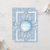 Carte Dentelle en céramique bleu clair (Devant/Arrière en situation)